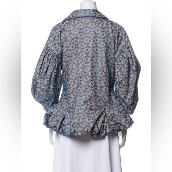 Kika Vargas Jacket Floral Print, Pointed Collar, Button Closure size XS - Picture 2 of 3